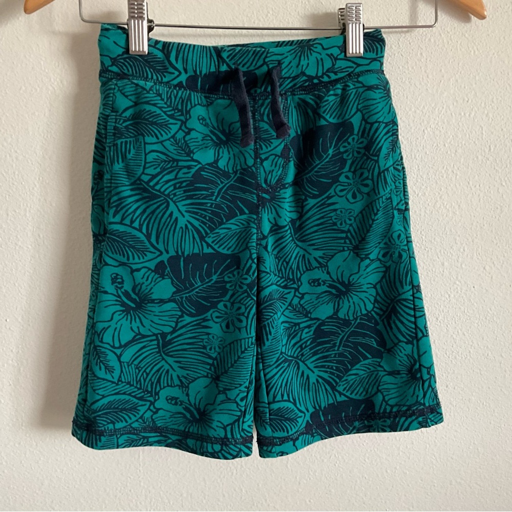Gymboree Teal Floral Kids Shorts 6 Like New